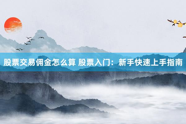 股票交易佣金怎么算 股票入门：新手快速上手指南
