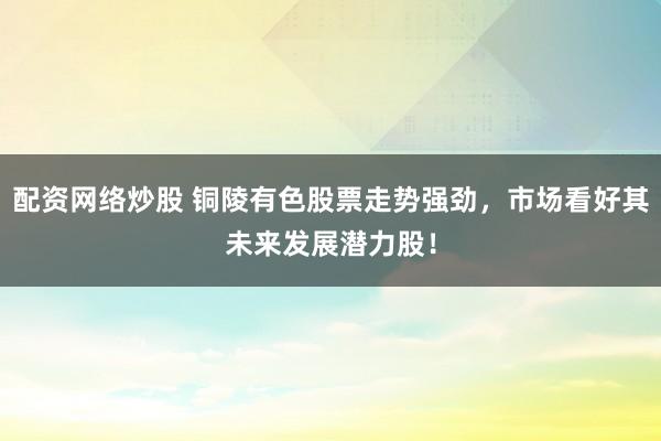 配资网络炒股 铜陵有色股票走势强劲，市场看好其未来发展潜力股！
