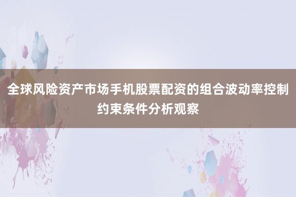 全球风险资产市场手机股票配资的组合波动率控制约束条件分析观察