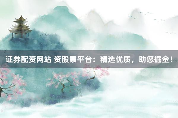 证券配资网站 资股票平台：精选优质，助您掘金！